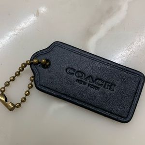 Coach Purse Tag - black with gold chain